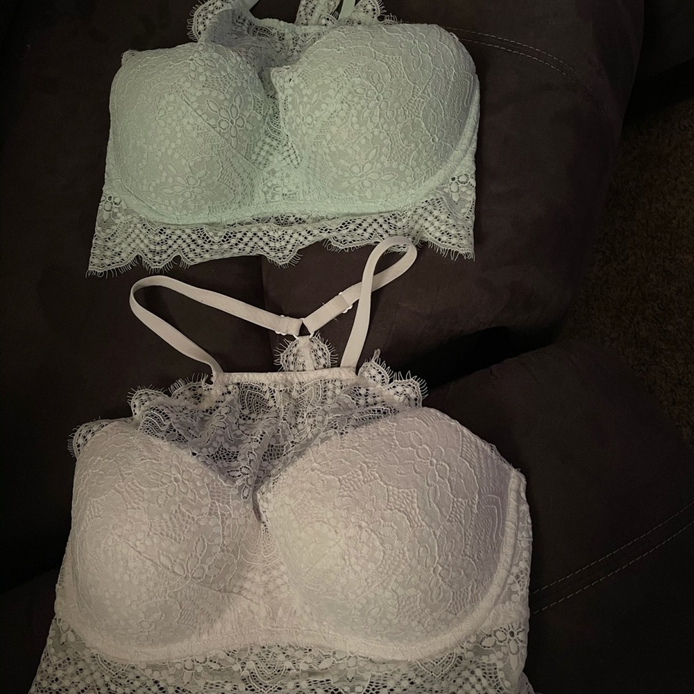 2 Eyelash Lace Bralettes